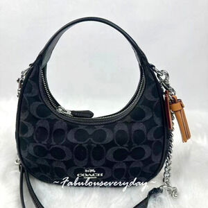 Coach Carmen Mini Crossbody Bag In Signature Denim/Silver/Black CCZ47